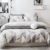 Gray and Beige Masculine Abstract Geometric Twin, Full, Queen Size Bedding