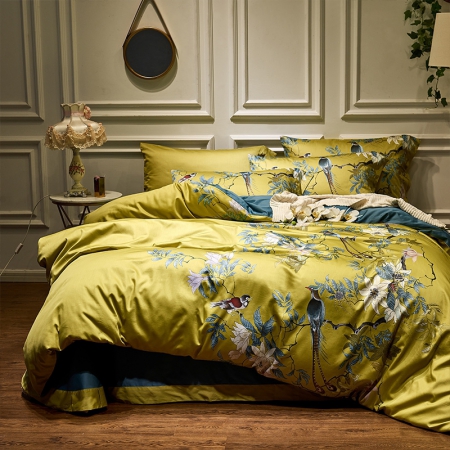 Bird and Flower French Country Chic Full, Queen Size Bedding Sets