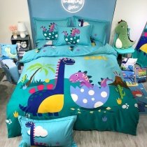Kids Dinosaur Print Cute Animal Themed Twin, Full, Queen Size Bedding Sets