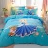 Turquoise Blue and Brown Fairy Beautiful Princess Anime Style Elegant Full, Queen Size Bedding Sets