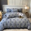 Gray and Blue Circle and Star Scandinavian Full, Queen Size Bedding Sets