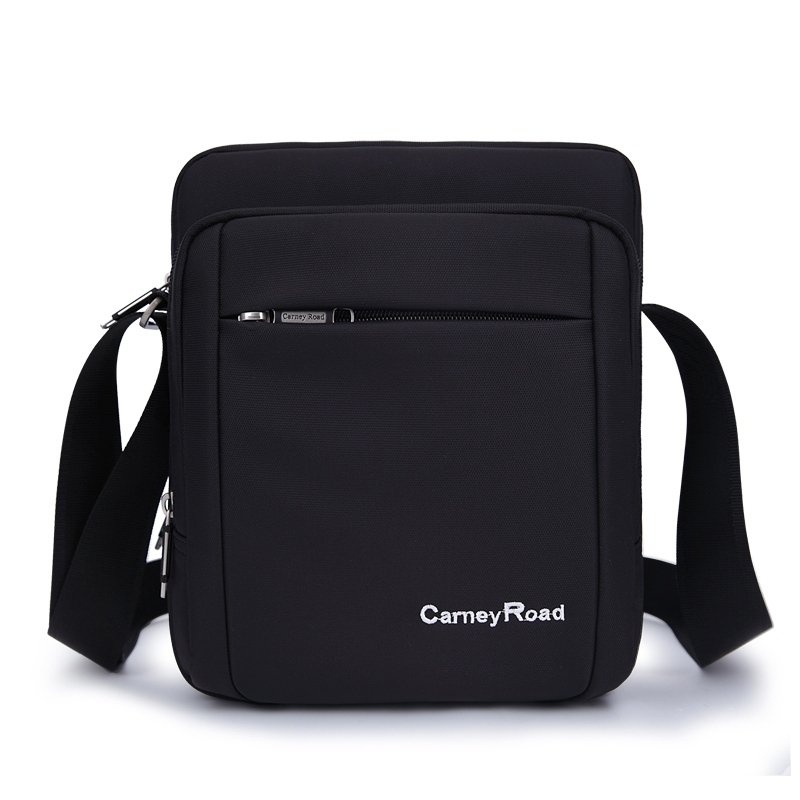 Plain Black Durable Canvas Vogue Messenger Bag Contracted Men Casual