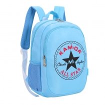 Upscale Black Red and Tiffany Blue Polyester Kids Preppy School Backpack Hipster Monogrammed Star Circle Print Pupil Campus Book Bag