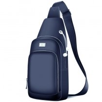 Durable Dark Blue Oxford Masculine Men Medium Crossbody Shoulder Chest Bag Vintage Sewing Pattern Sequin Casual Travel Sling Backpack
