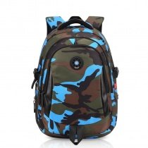 Black Blue Taupe and Army Green Nylon Pupil Campus School Book Bag Military Camouflage Print Kids Hiking Travel Backpack