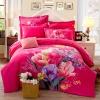 Rose Red Flower Soft Romantic Style Cutr Girls Modern Chic Size Bedding Sets