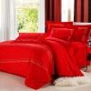 Solid Red Simply Modern Chic Boutique Full, Queen Size Bedding Sets