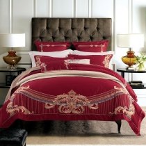Full, Queen Size Luxury Fancy Indian Pattern Glam Bedding Sets