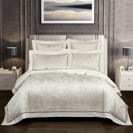 Bridal Style Shiny White Romantic Style Full, Queen Size Bedding Sets