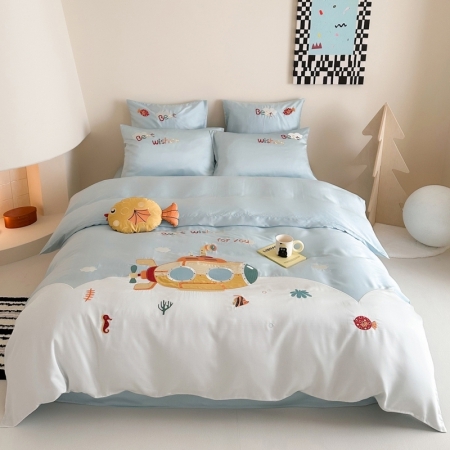 Kids Submarine Pattern Funky Twin, Full Size Bedding Sets
