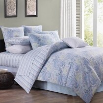 Blue Paisley Modern Bohemian Twin, Full, Queen Bedding Sets