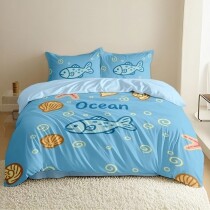 Ocean Fish and Seashell Boys Twin, Full Size Bedding Sets