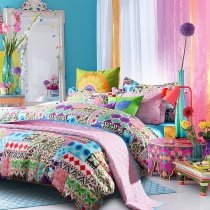 Bright Colorful Bohemian Indiana Tribal Print Luxury and Modern Full, Queen Size Bedding Sets