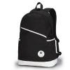 Trend Black Oxford with White Leather Boys Preppy School Campus Book Bag Hipster Sewing Pattern Casual Travel 15 Inch Laptop Backpack