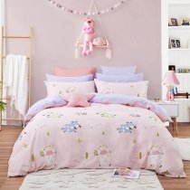Funky Girls Pink and Blue Cute Cow Print Farm Animal Themed Girly Twin, Full, Queen Size Bedding Sets