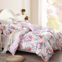 Bright Colorful Beautiful Flower Garden Country Chic Elegant Girls Full, Queen Size Bedding Sets