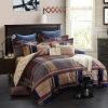 Vintage Shabby Chic Buffalo Checked Masculine Full, Queen Size Bedding Sets