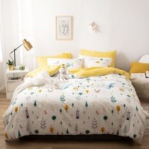 Forest Scene Wild Animal Cute Style Hipster Twin, Full Size Bedding Sets