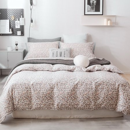 Brown and Beige Sexy Style Leopard Print Twin, Full, Queen Size Bedding Sets
