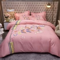 Pink Black and Blue Beautiful Butterfly Trendy Girly Elegant Full, Queen Size Bedding Sets