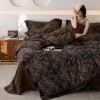 Black and Brown Farmhouse Shabby Chic Full, Queen Size Bedding Sets