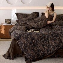 Black and Brown Farmhouse Shabby Chic Full, Queen Size Bedding Sets