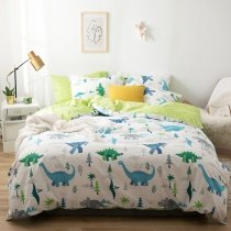 Cute Dinosaur Cartoon Animal Kids Children Twin, Full Size Bedding Sets