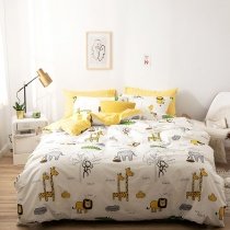 African Wild Animal Lion Monkey Giraffe Elephant Twin, Full Size Bedding Sets