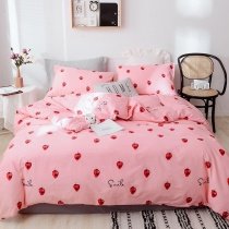Cute Girls Funny Strawberry Hipster Twin, Full Size Bedding Sets
