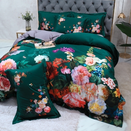 Tropical Watercolor Flower Full, Queen Size Bedding Sets