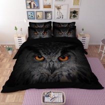 Black and Gray Eagle Print Jungle Animal Themed Boys Twin, Full, Queen Size Bedding Sets