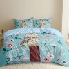 Owl Print Light Blue Kids Twin, Full Size Bedding Sets