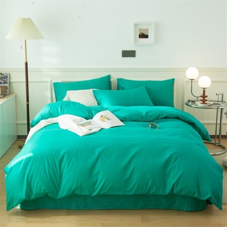 Solid Turquoise Trendy Twin, Full, Queen Size Bedding Sets