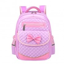 Lavender Patent Leather with Pink Trim Quilted Flap School Backpack Boutique Cute Bow Sewing Pattern Girls Preppy Campus Book Bag