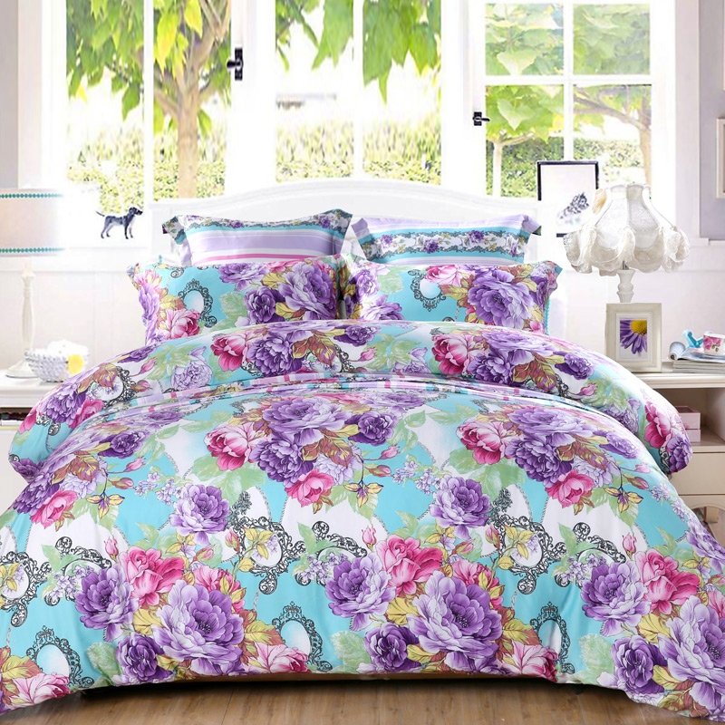 Bright Colorful Flower Mexican Style Southwestern Full, Queen Size