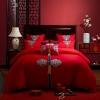 Boutique Royal Blue Gold and Red Ethnic Pattern Exotic Noble Excellence Full, Queen Size Bedding Sets