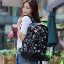 Oversized Oxford Senior Large Preppy Campus Book Bag Colorful Geometric Mosaic Print Boys High School Backpack