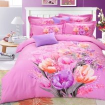 Beautiful Floral Pastel Style Romantic Feminine Modern Chic Bedding Sets