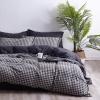 Black and White All Houndstooth Abstract Full, Queen Size Bedding Sets