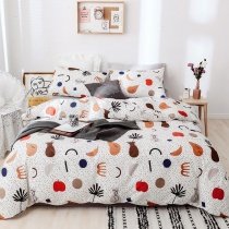Hipster Apple Pear and Banana Print Childrens Twin, Full Size Bedding Sets