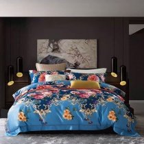 Elegant Oriental Style Flower Luxury Full, Queen Size Bedding Sets