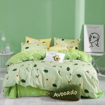 Green Avocado Print Modern Chic Cool Style Unique Twin, Full, Queen Size Bedding Sets