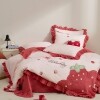 Strawberry Girly Ruffle Full, Queen Size Bedding Sets