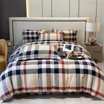 Vogue Plaid Print Masculine Full, Queen Size Bedding Sets