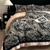 Black and White Abstract Industrial Style Full, Queen Size Bedding Sets