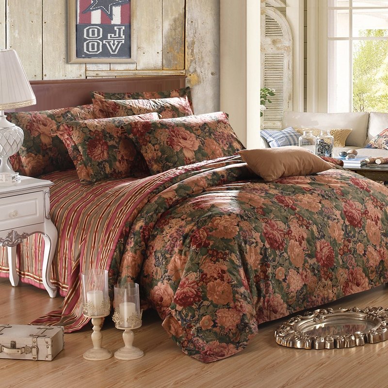 Brown and Dark Green Flower Garden Luxurious Jungle Safari Themed