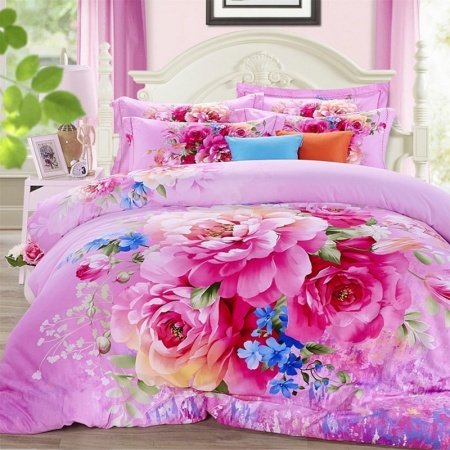Asian Country Chic Peony Flower Oriental Style Cute Girly Bedding Sets