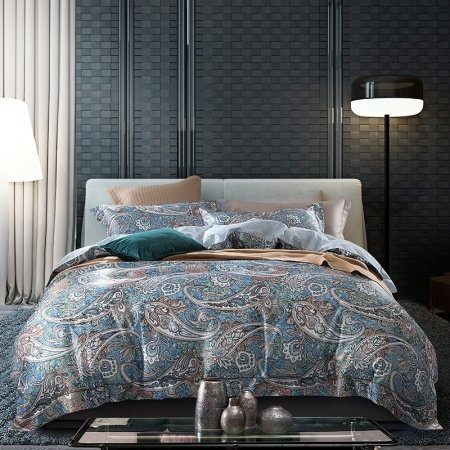 Retro Paisley Print Unique Shabby Chic Full, Queen Size Bedding Sets