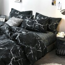 Black and White Lightning Pattern Unique Abstract Style Hipster Twin, Full, Queen Size Bedding Sets