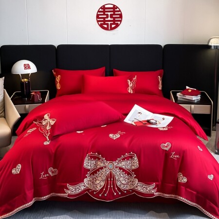 Bowknot Luxury Noble Excellence Full, Queen Size Bedding Sets